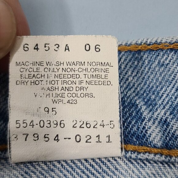 Vintage 1996 Orange Tab Levis 954 Regular Fit High Waist Denim Shorts Juniors 11 - Picture 4 of 8